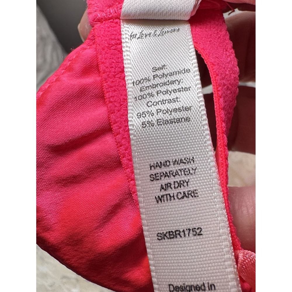 VS For Love & Lemons‎ Graphic Hearts Underwire Unlined Bra Size Large NWT - Picture 9 of 12